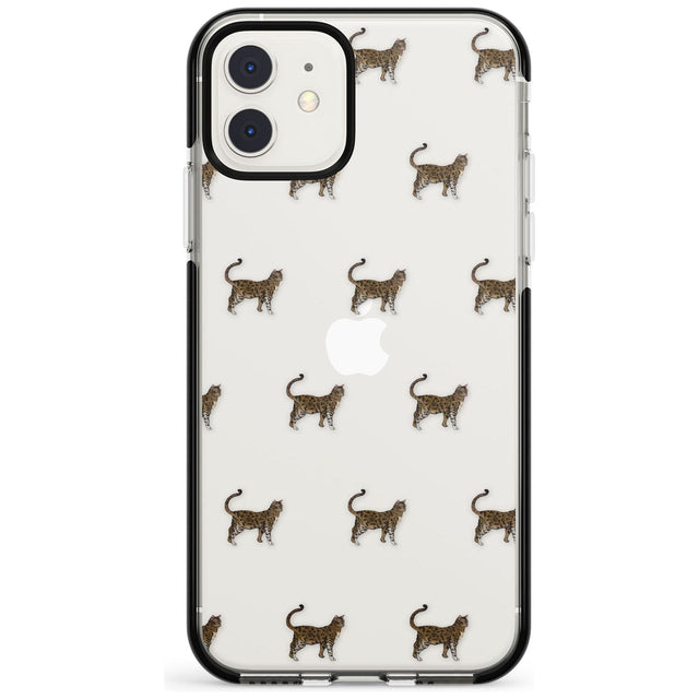 Bengal Cat Pattern Black Impact Phone Case for iPhone 11