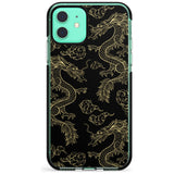 Black and Gold Dragon Pattern Black Impact Phone Case for iPhone 11 Pro Max