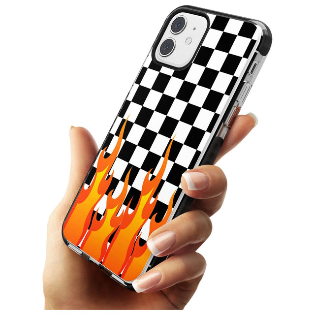 Checkered Fire iPhone Case   Phone Case - Case Warehouse