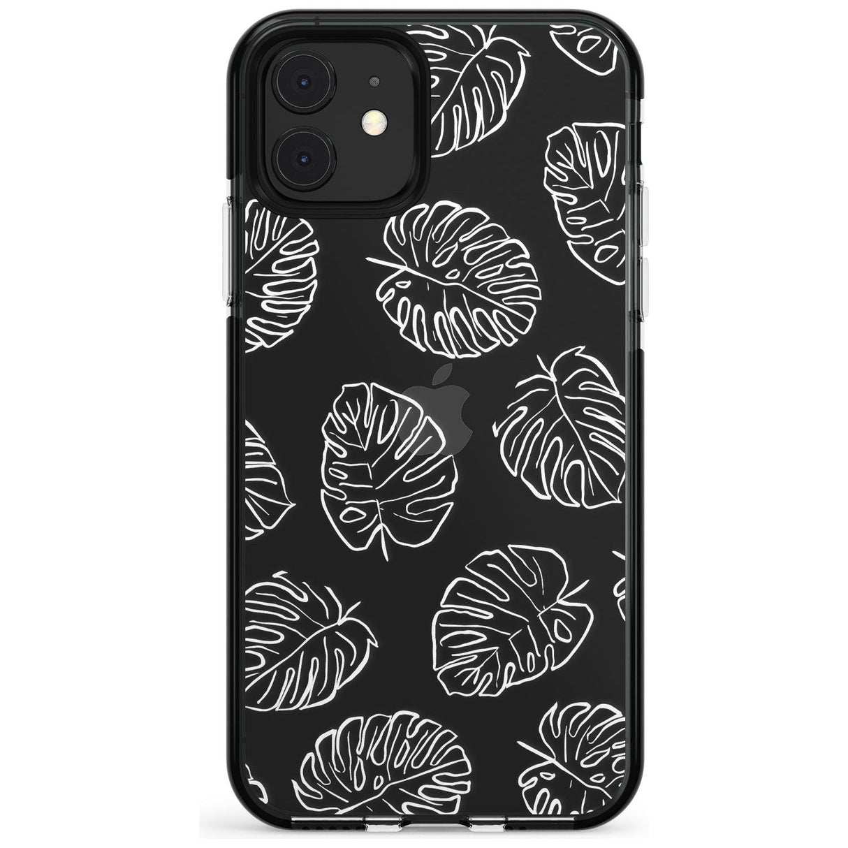 Monstera Leaves Pink Fade Impact Phone Case for iPhone 11 Pro Max