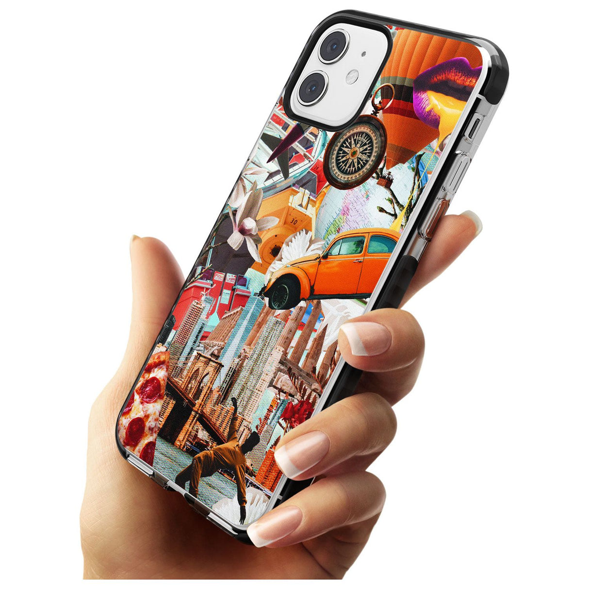 Vintage Collage: New York Mix Black Impact Phone Case for iPhone 11