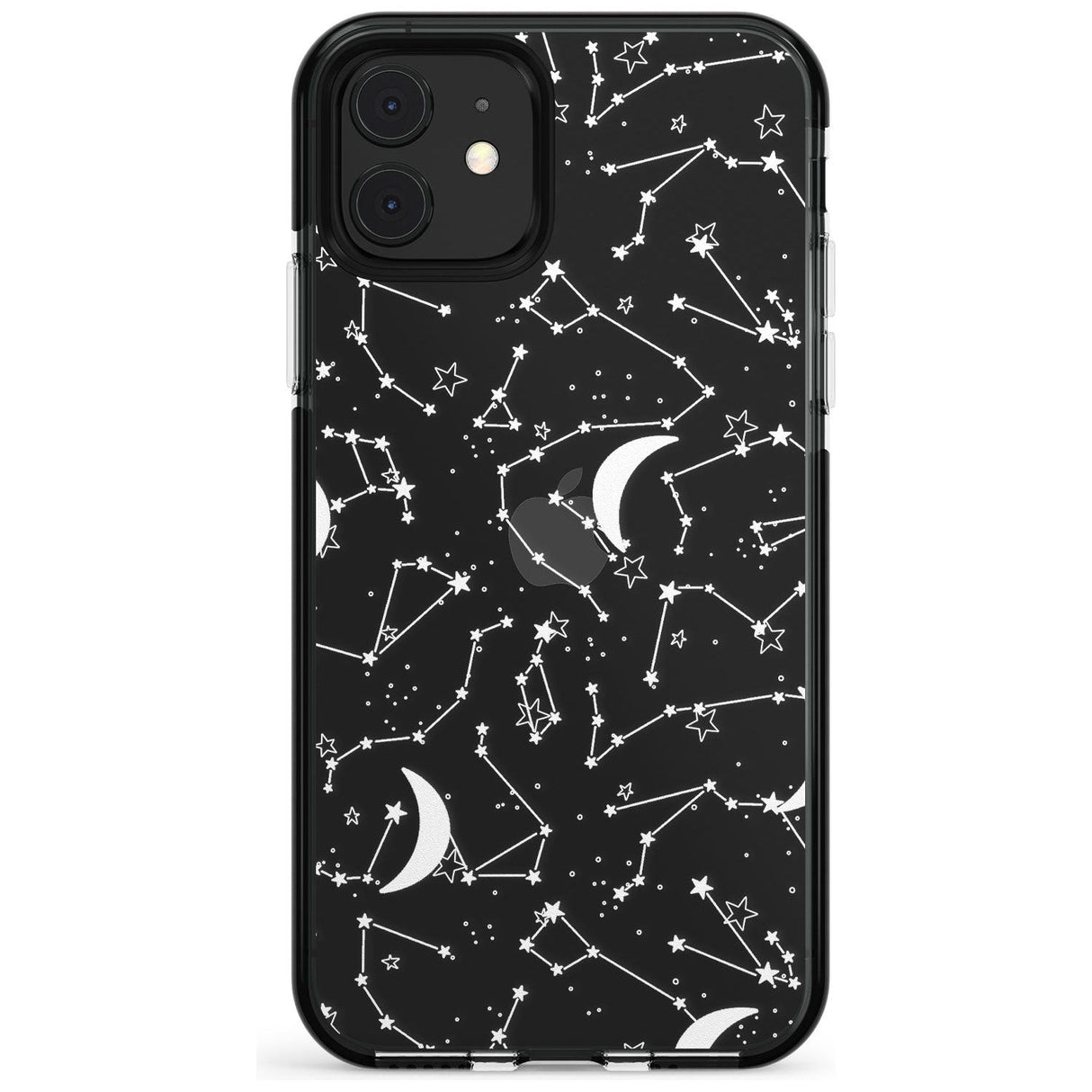 White Constellations on Clear Pink Fade Impact Phone Case for iPhone 11 Pro Max