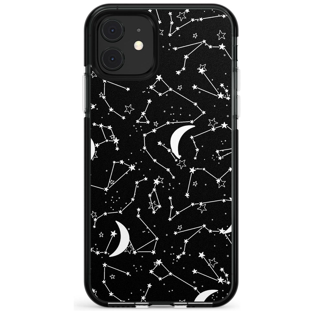 White Constellations on Black Pink Fade Impact Phone Case for iPhone 11 Pro Max