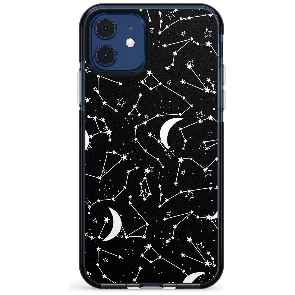 White Constellations on Black Pink Fade Impact Phone Case for iPhone 11 Pro Max