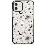 Moons & Stars Black Impact Phone Case for iPhone 11