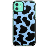 Blue and Black Cow Print Black Impact Phone Case for iPhone 11 Pro Max