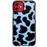 Blue and Black Cow Print Black Impact Phone Case for iPhone 11 Pro Max