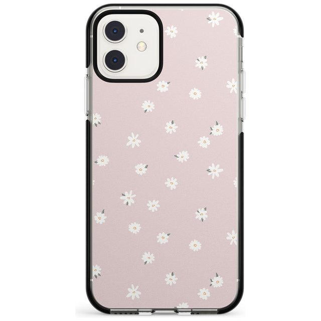 Painted Daises on Pink - Cute Floral Daisy Design Pink Fade Impact Phone Case for iPhone 11 Pro Max