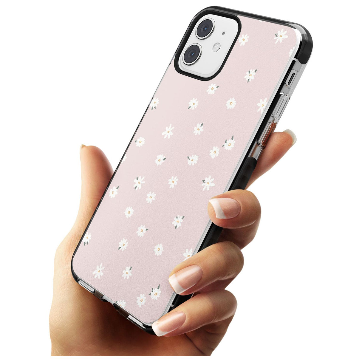 Painted Daises on Pink - Cute Floral Daisy Design Pink Fade Impact Phone Case for iPhone 11 Pro Max