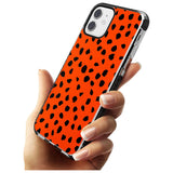 Black & Bright Red Dalmatian Polka Dot Spots Black Impact Phone Case for iPhone 11