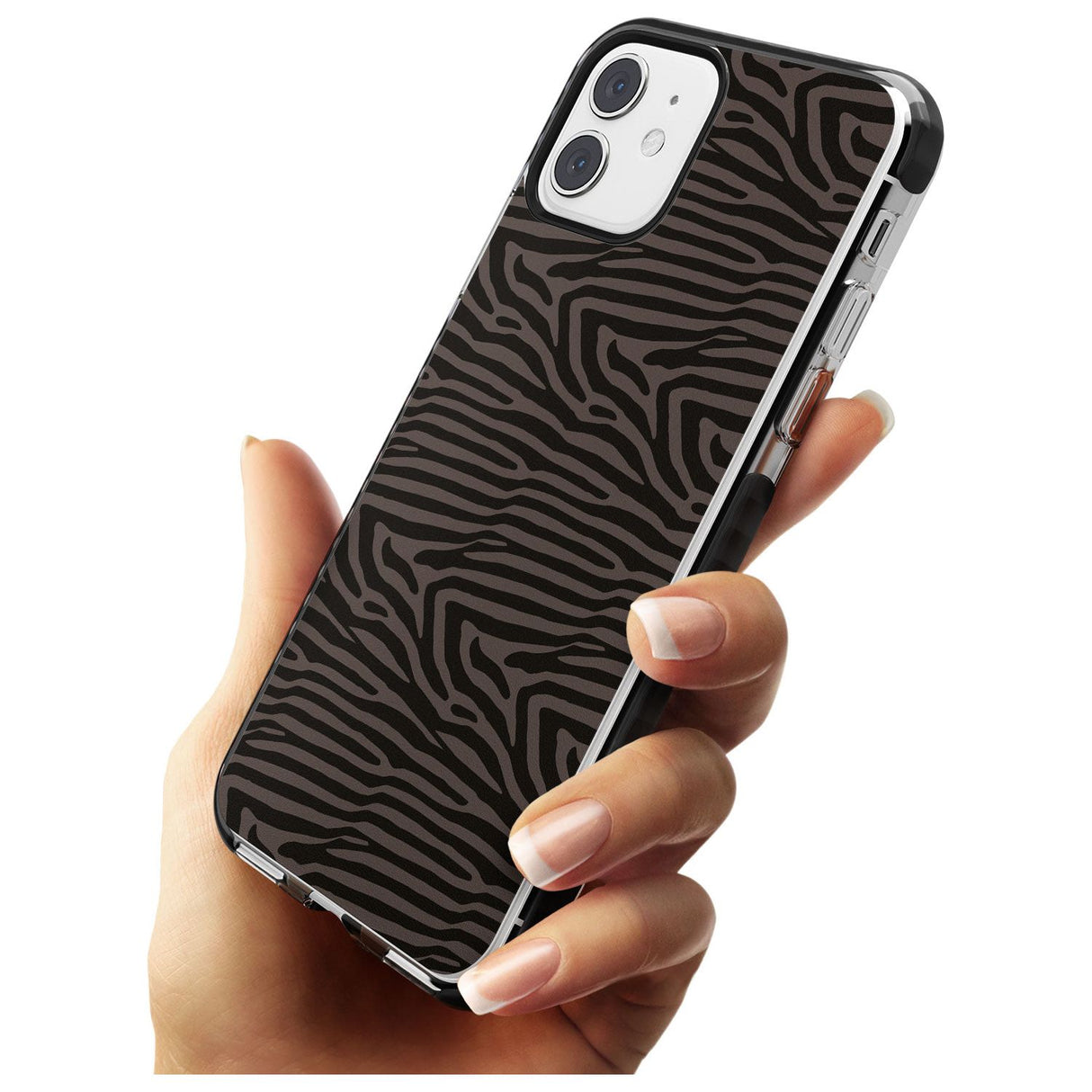 Dark Animal Print Pattern Zebra Black Impact Phone Case for iPhone 11