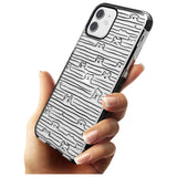 Dog Line Art - Black Black Impact Phone Case for iPhone 11