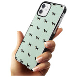 Dachshund Dog Pattern Black Impact Phone Case for iPhone 11