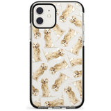 Golden Retriever Watercolour Dog Pattern Black Impact Phone Case for iPhone 11