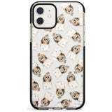 Shih tzu (Long Hair) Watercolour Dog Pattern Black Impact Phone Case for iPhone 11