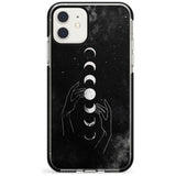 Moon Phases and Hands Black Impact Phone Case for iPhone 11