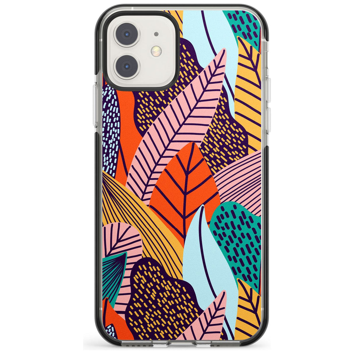 Abstract Leaves Impact Phone Case for iPhone 11, iphone 12