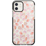 Pink Petals Transparent Design Black Impact Phone Case for iPhone 11