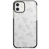 Grey Branches Vintage Botanical Black Impact Phone Case for iPhone 11