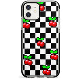 Checkered Cherry Black Impact Phone Case for iPhone 11 Pro Max