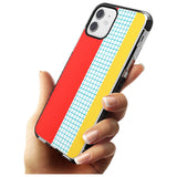 Abstract Grid Red, Blue, Yellow Black Impact Phone Case for iPhone 11