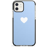 Single Heart Design: White & Baby Blue