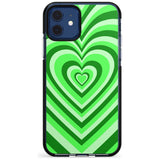 Green Heart Illusion Black Impact Phone Case for iPhone 11 Pro Max