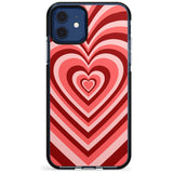 Red Heart Illusion Black Impact Phone Case for iPhone 11 Pro Max