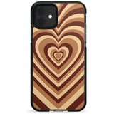 Latte Heart Illusion Black Impact Phone Case for iPhone 11 Pro Max