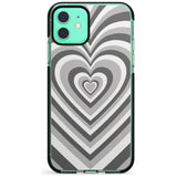 Monochrome Heart Illusion Black Impact Phone Case for iPhone 11 Pro Max