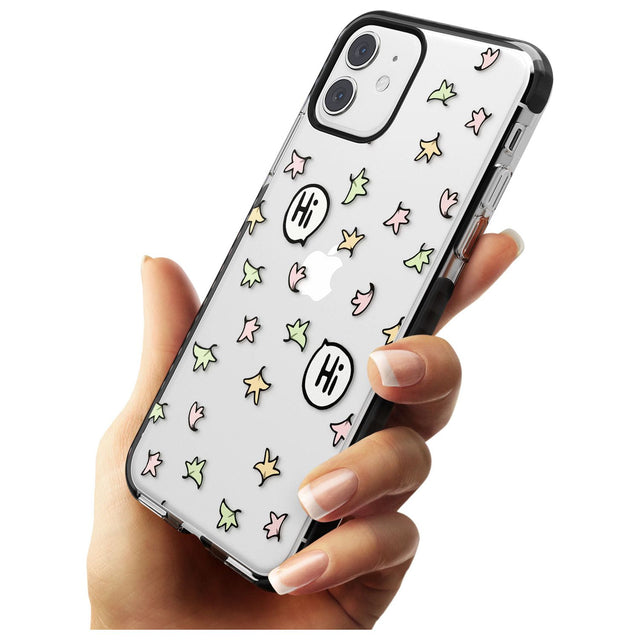 Heartstopper Leaves Pattern Black Impact Phone Case for iPhone 11 Pro Max