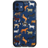 Horse Pattern Black Impact Phone Case for iPhone 11 Pro Max