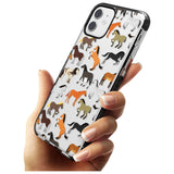 Horse Pattern Black Impact Phone Case for iPhone 11 Pro Max