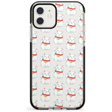 Lucky Cat Maneki-Neko Japanese Pattern Black Impact Phone Case for iPhone 11