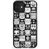 Checkerboard Heads Black Impact Phone Case for iPhone 11 Pro Max