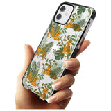 ClearTiger & Fern Jungle Cat Pattern Black Impact Phone Case for iPhone 11