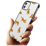 Clear Tiger Jungle Cat Pattern Black Impact Phone Case for iPhone 11