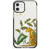 Large Jaguar Clear Jungle Cat Pattern Black Impact Phone Case for iPhone 11