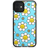 Daisy Faces Kawaii Pattern Black Impact Phone Case for iPhone 11 Pro Max