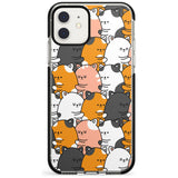 Spooning Cats Kawaii Pattern Black Impact Phone Case for iPhone 11 Pro Max