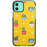 Plant Faces Kawaii Pattern Black Impact Phone Case for iPhone 11 Pro Max