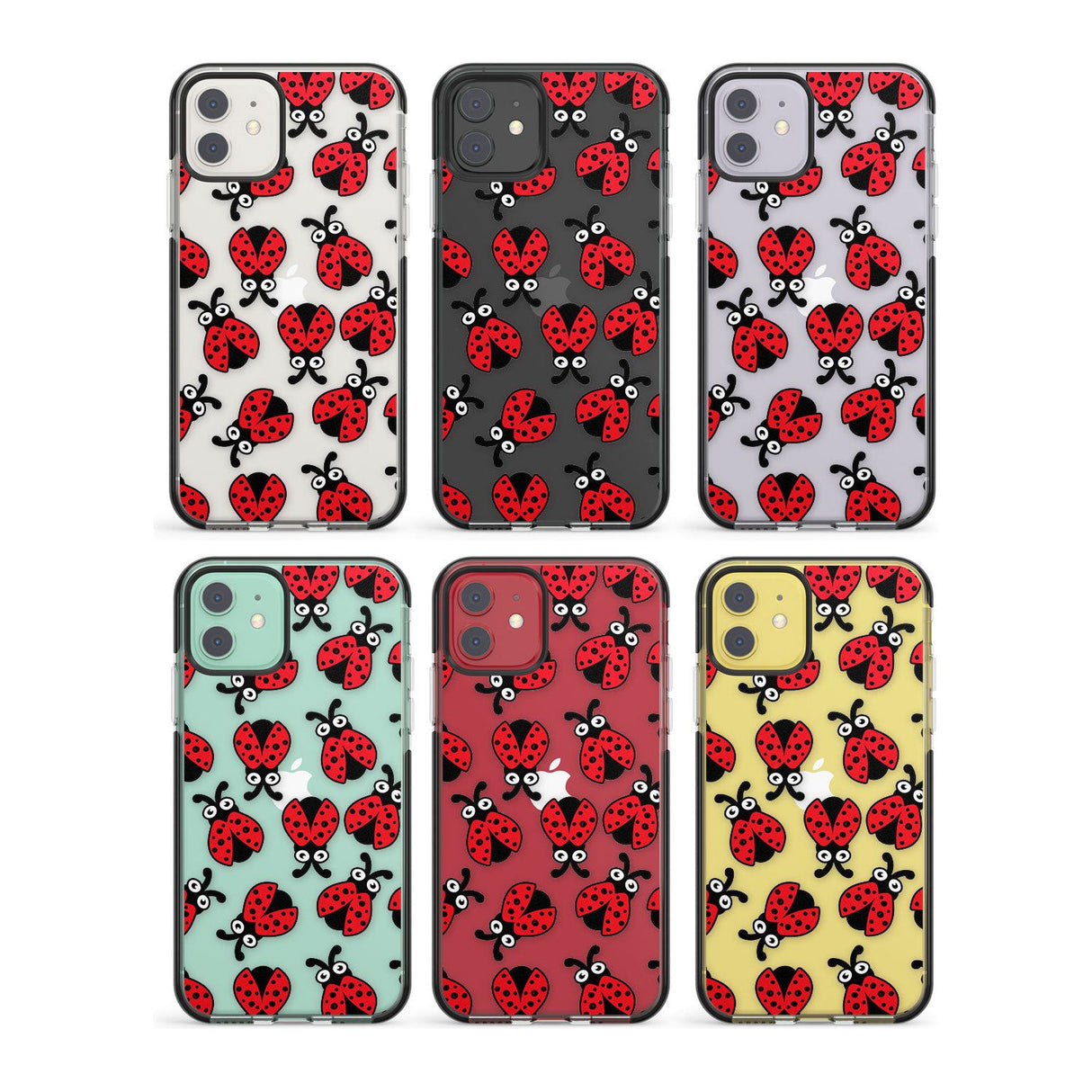 Ladybug Pattern Impact Phone Case for iPhone 11, iphone 12