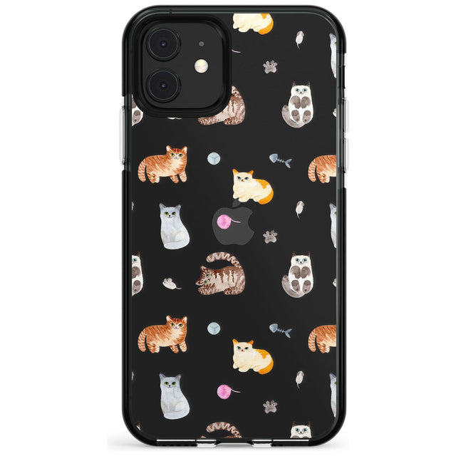 Cats with Toys - Clear Pink Fade Impact Phone Case for iPhone 11 Pro Max