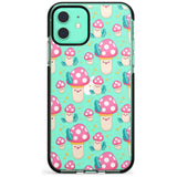 Cute Mushrooms Pattern Black Impact Phone Case for iPhone 11 Pro Max