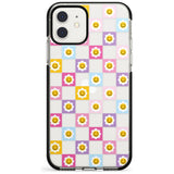 Daisy Squares Pattern Black Impact Phone Case for iPhone 11 Pro Max