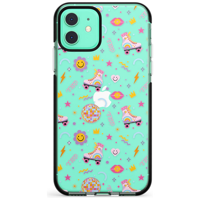 Roller Disco Pattern Black Impact Phone Case for iPhone 11 Pro Max