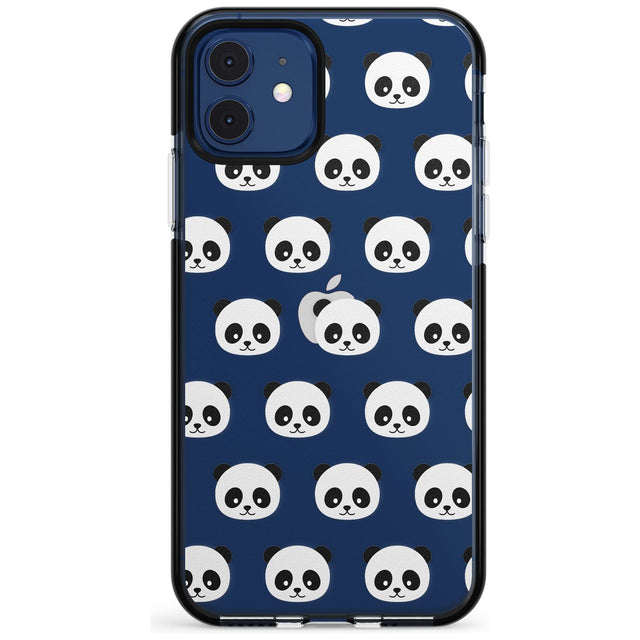 Panda Face Pattern Pink Fade Impact Phone Case for iPhone 11 Pro Max