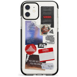 Red & Black Sticker Mix Pink Fade Impact Phone Case for iPhone 11 Pro Max