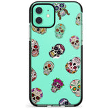 Mixed Sugar Skull Pattern Black Impact Phone Case for iPhone 11 Pro Max