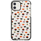 Minimalist Sushi Pattern iPhone Case  Black Impact Phone Case - Case Warehouse